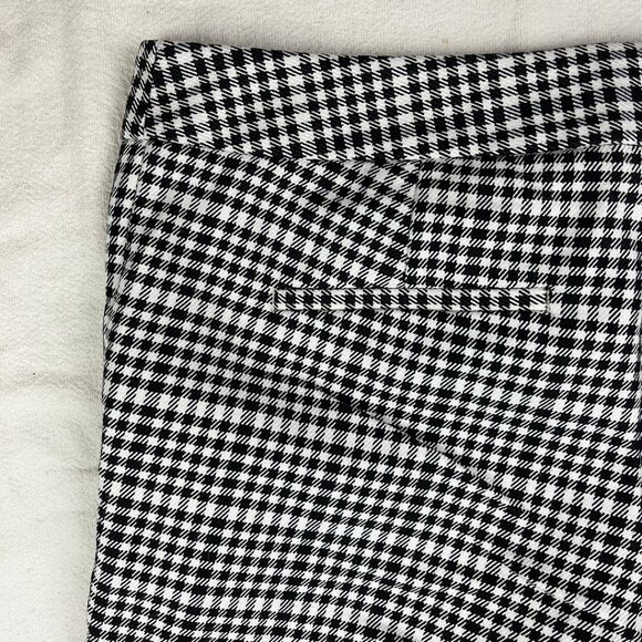 Express Columnist Pants Size 4R Black White Checkerboard Tapered Leg Stretch - Picture 8 of 16